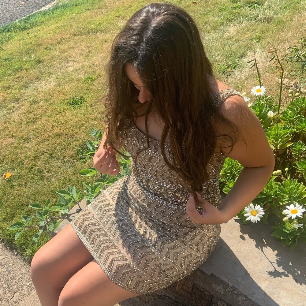 sparkly formal homecoming dress